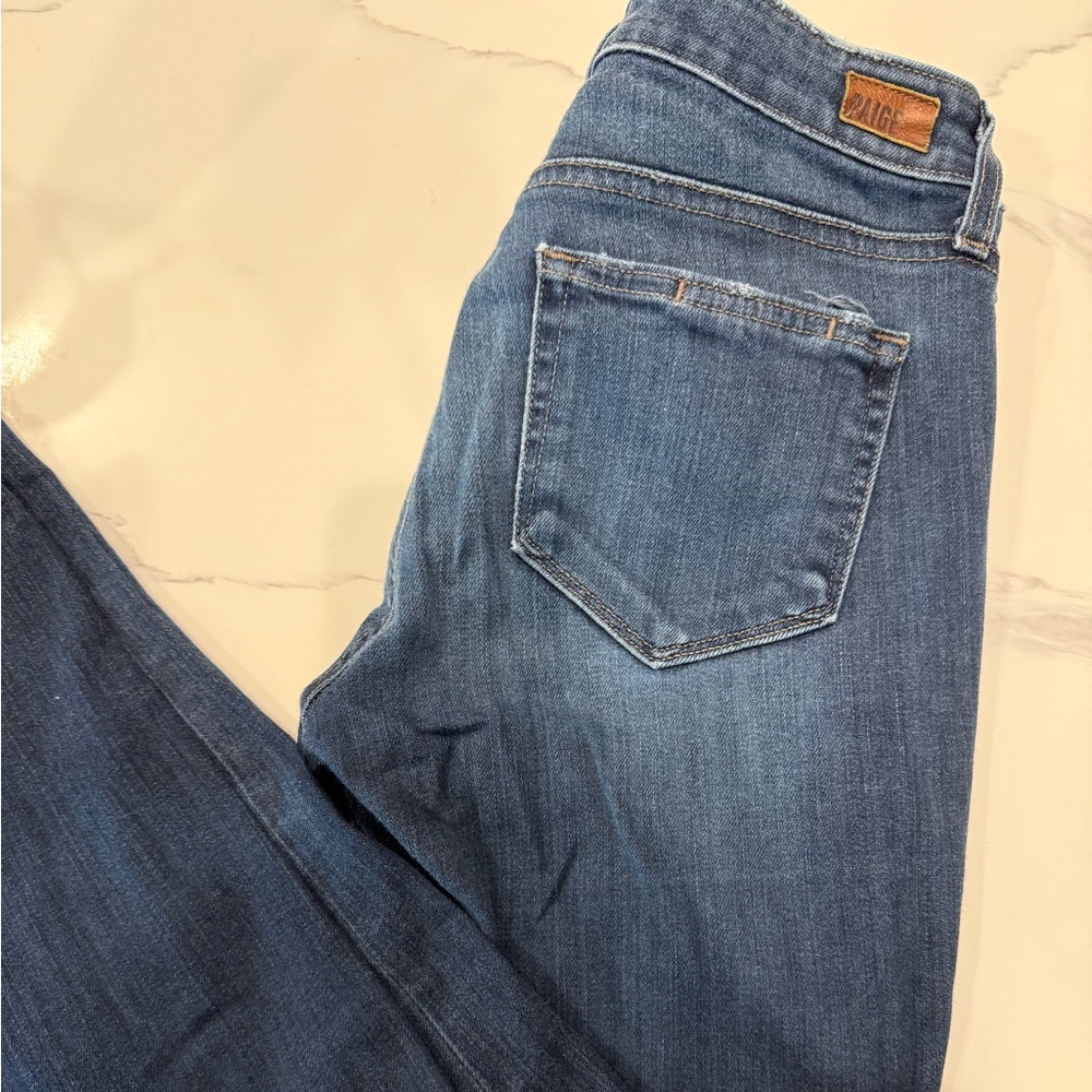 PAIGE Skyline Angle Peg Blue Jeans
